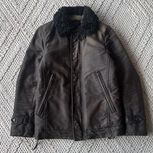 Isamu Katayama Backlash AW11 Fur Lined Heavyweight Leather Accent Jacket